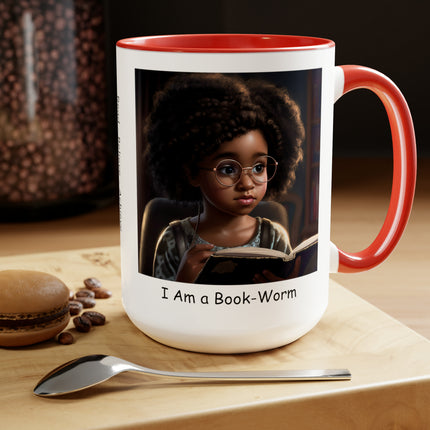 I Am a Bookworm girl - mug 15oz