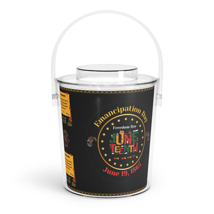 Juneteenth Ice Bucket with Tongs