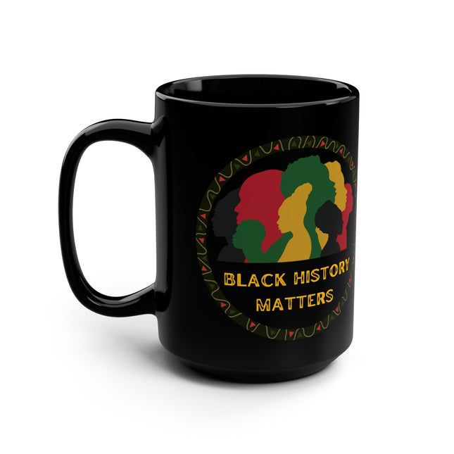 Black History Matters mug - black 15oz