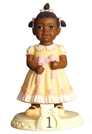 African American Birthday Girl Figurine - Age 1