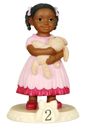 African American Birthday Girl Figurine - Age 2