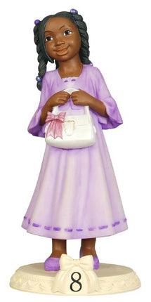 African American Birthday Girl Figurine - Age 8