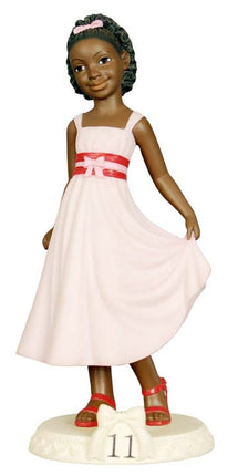 African American Birthday Girl Figurine - Age 11
