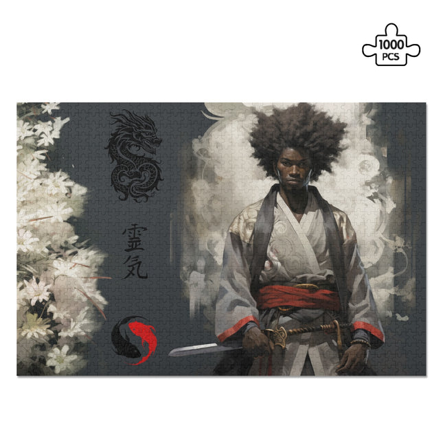 Black Samurai - Wooden Jigsaw Puzzle - 1000 Piece