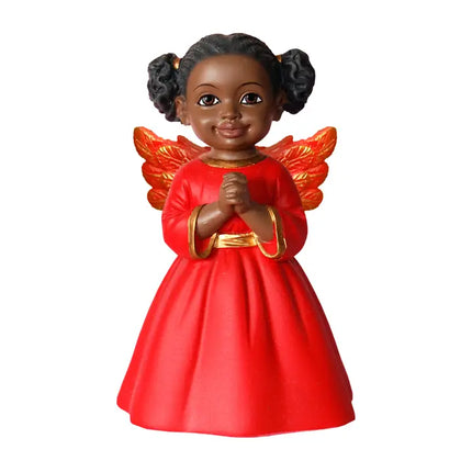 Prayer Angel Figurine in red