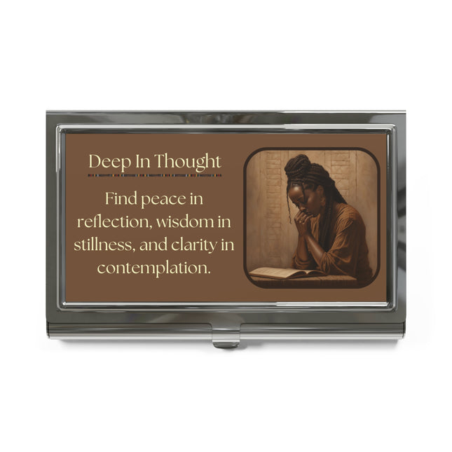 Deep In Thought - business card holder