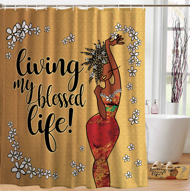 Living My Blessed Life- shower curtain