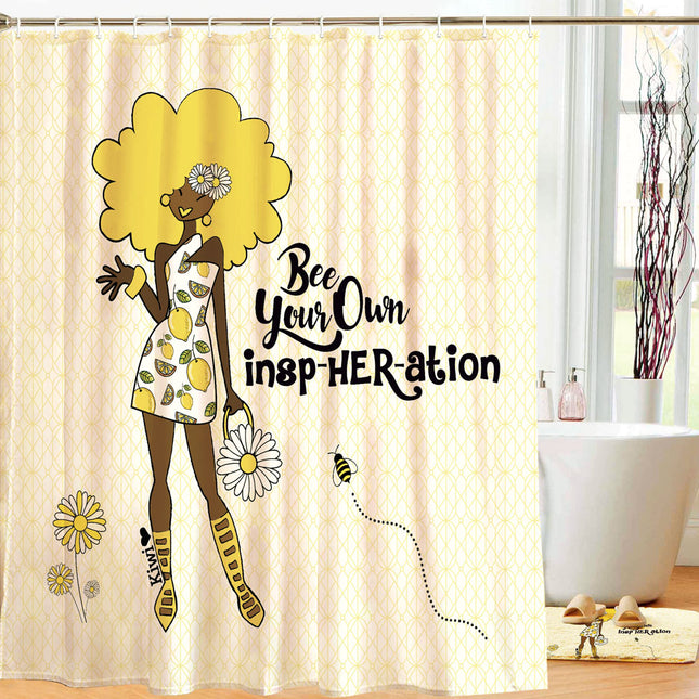 Bee Your Own Insp-HER-ation - shower curtain