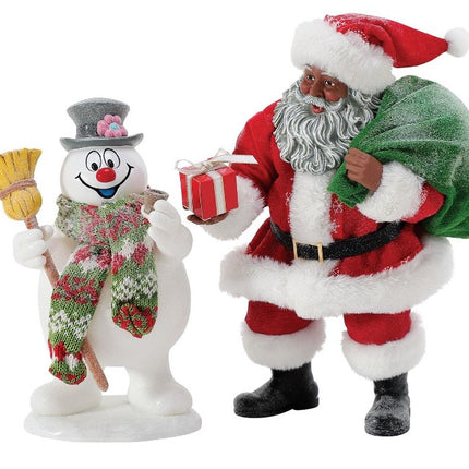 Frostys Special Gift - African American Santa figurine