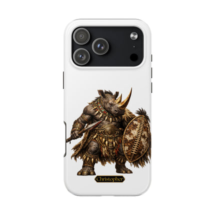 Shaka the Rhino – Warrior Chief - iPhone Case