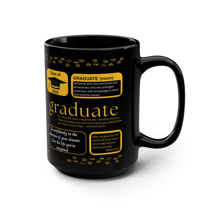 Graduation Mug - Class of 2026 - black 15oz