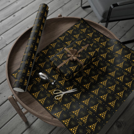 Christmas Treasure – Black & Gold Gift Wrapping Paper