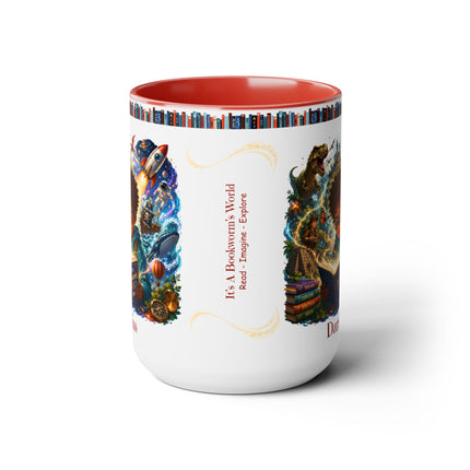 It's A Bookworm's World - 15oz Mug - boy-1