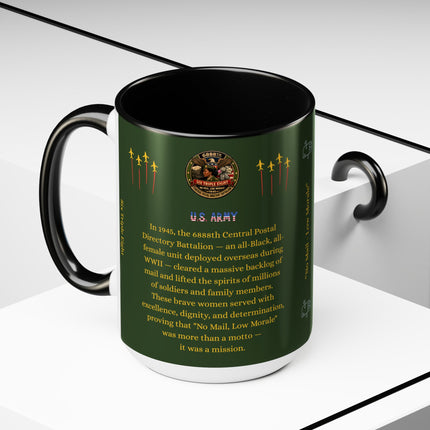 Six Triple Eight Postal Battalion - 15oz green mug