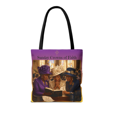 Sunday Crowns of Faith Tote Bag
