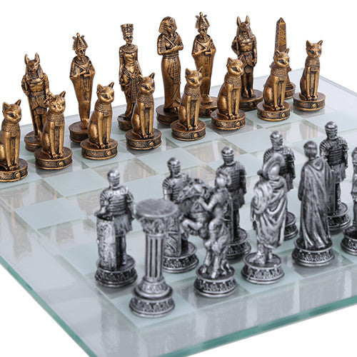 Egyptians vs Romans Chess Set
