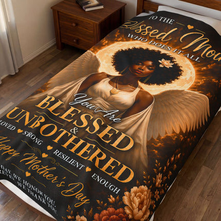 Blessed and Unbothered - plush blanket