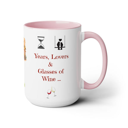Years Lovers and Glasses of Wine - 15oz mug