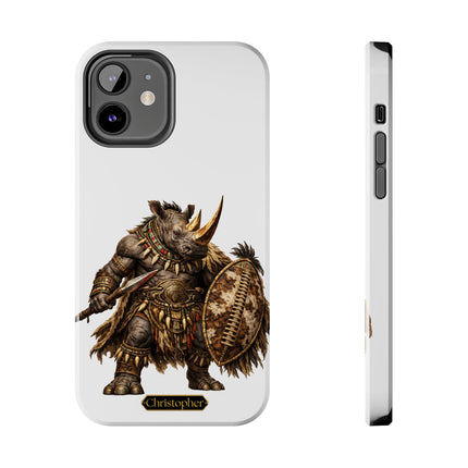 Shaka the Rhino – Warrior Chief - iPhone Case