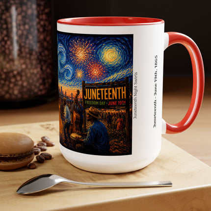 Juneteenth Night Swirls – 15oz Mug