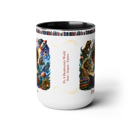 It's A Bookworm's World - 15oz Mug - boy-1