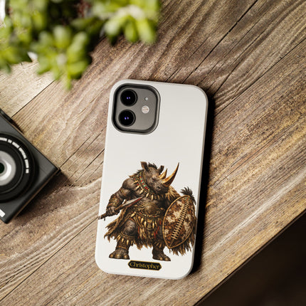 Shaka the Rhino – Warrior Chief - iPhone Case