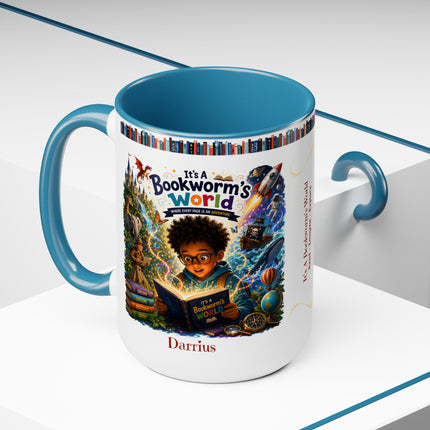 It's A Bookworm's World - 15oz Mug - boy-1