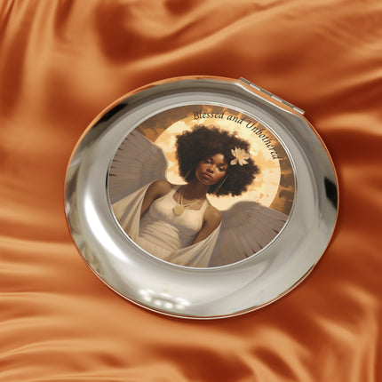 Blessed and Unbothered - compact mirror