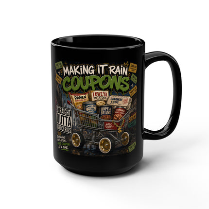 Making It Rain Coupons™ – 15oz Black Mug