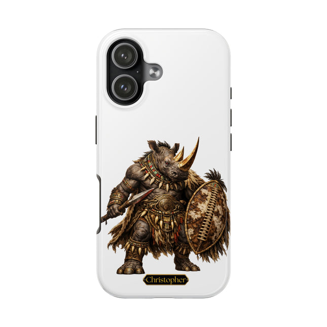 Shaka the Rhino – Warrior Chief - iPhone Case
