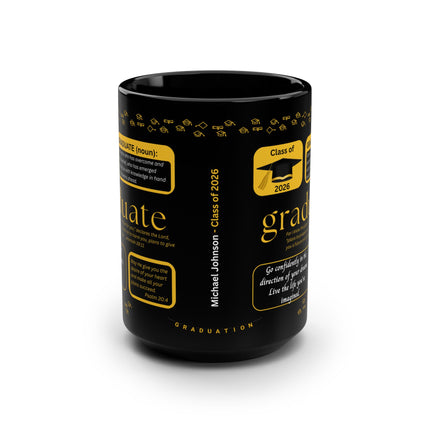 Graduation Mug - Class of 2026 - black 15oz