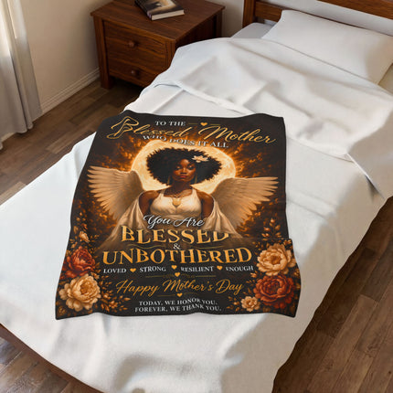 Blessed and Unbothered - plush blanket