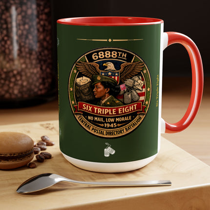 Six Triple Eight Postal Battalion - 15oz green mug