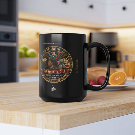 Six Triple Eight Postal Battalion - 15oz black mug
