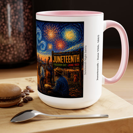 Juneteenth Night Swirls – 15oz Mug