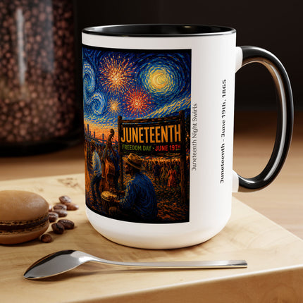 Juneteenth Night Swirls – 15oz Mug