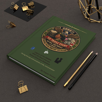 Six Triple Eight Postal Battalion - personalized journal - green