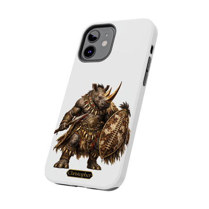 Shaka the Rhino – Warrior Chief - iPhone Case
