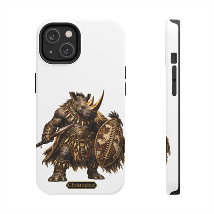 Shaka the Rhino – Warrior Chief - iPhone Case