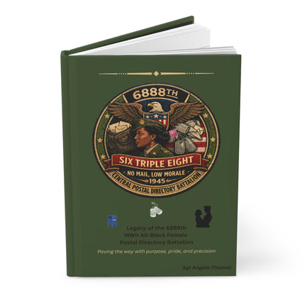 Six Triple Eight Postal Battalion - personalized journal - green