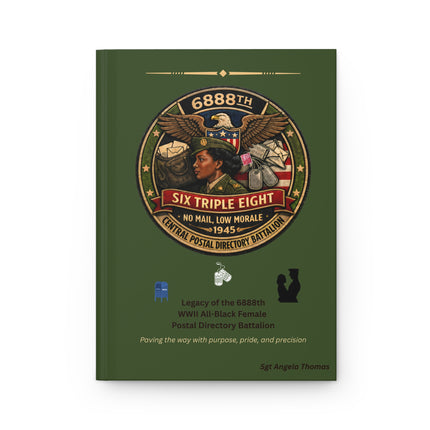 Six Triple Eight Postal Battalion - personalized journal - green