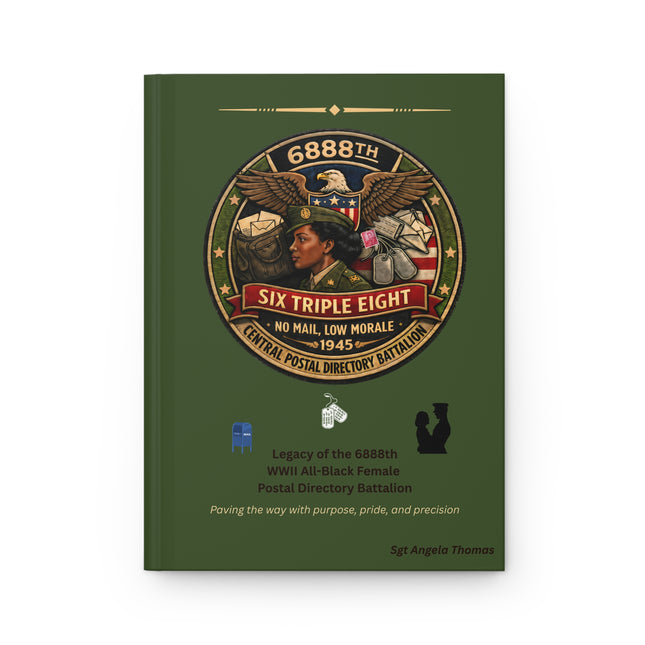 Six Triple Eight Postal Battalion - personalized journal - green