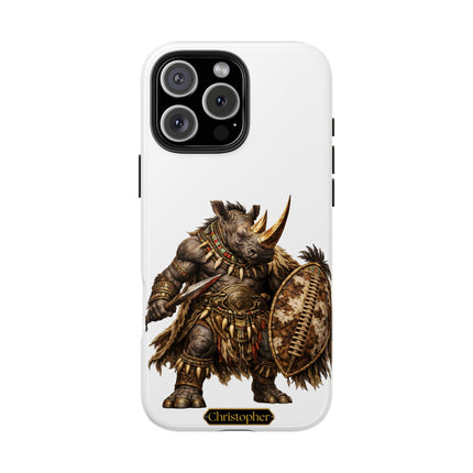 Shaka the Rhino – Warrior Chief - iPhone Case