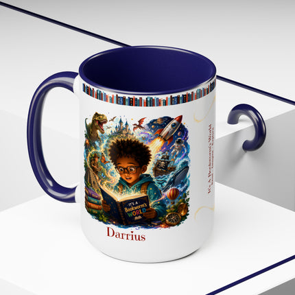 It's A Bookworm's World - 15oz Mug - boy-1