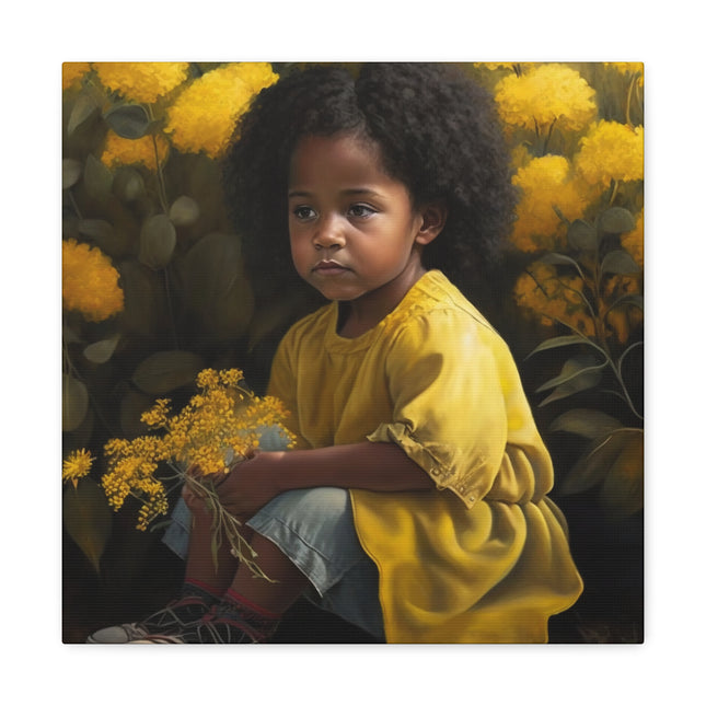 Little Yellow Flower - canvas wrap