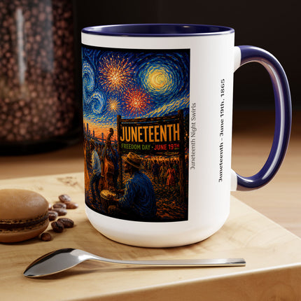 Juneteenth Night Swirls – 15oz Mug