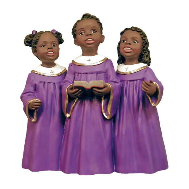 Children Trio Choir in Purple Robes