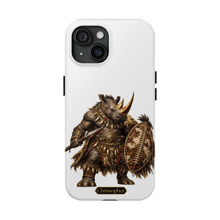 Shaka the Rhino – Warrior Chief - iPhone Case