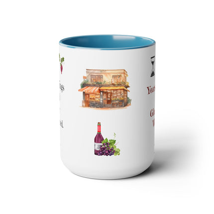 Years Lovers and Glasses of Wine - 15oz mug