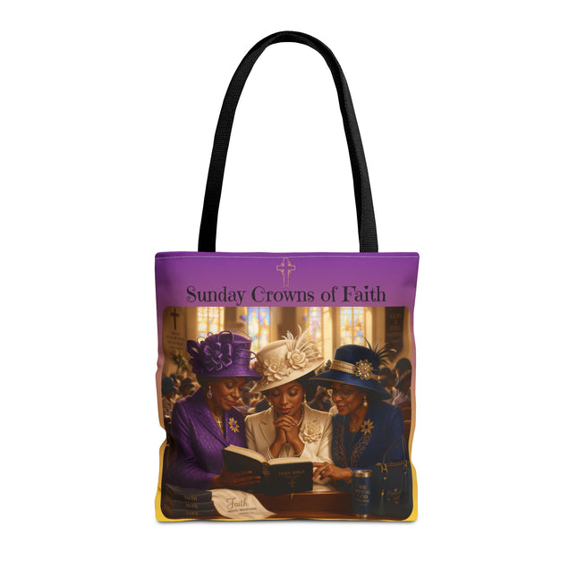 Sunday Crowns of Faith Tote Bag